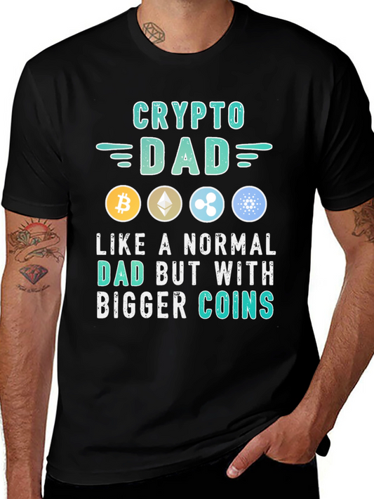 Crypto Dad T-Shirt - Bitcoin Ethereum & More!