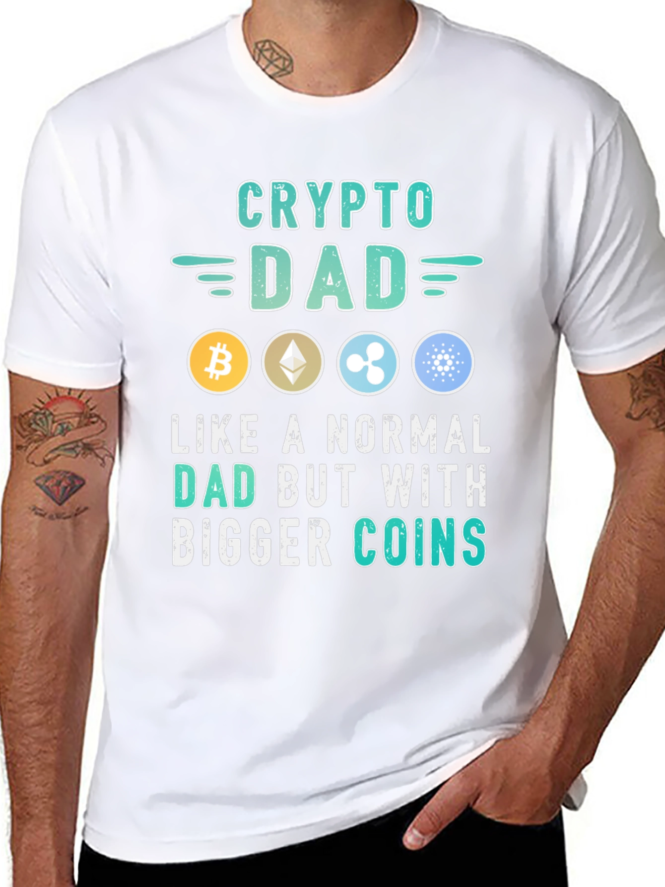 Crypto Dad T-Shirt - Bitcoin Ethereum & More!
