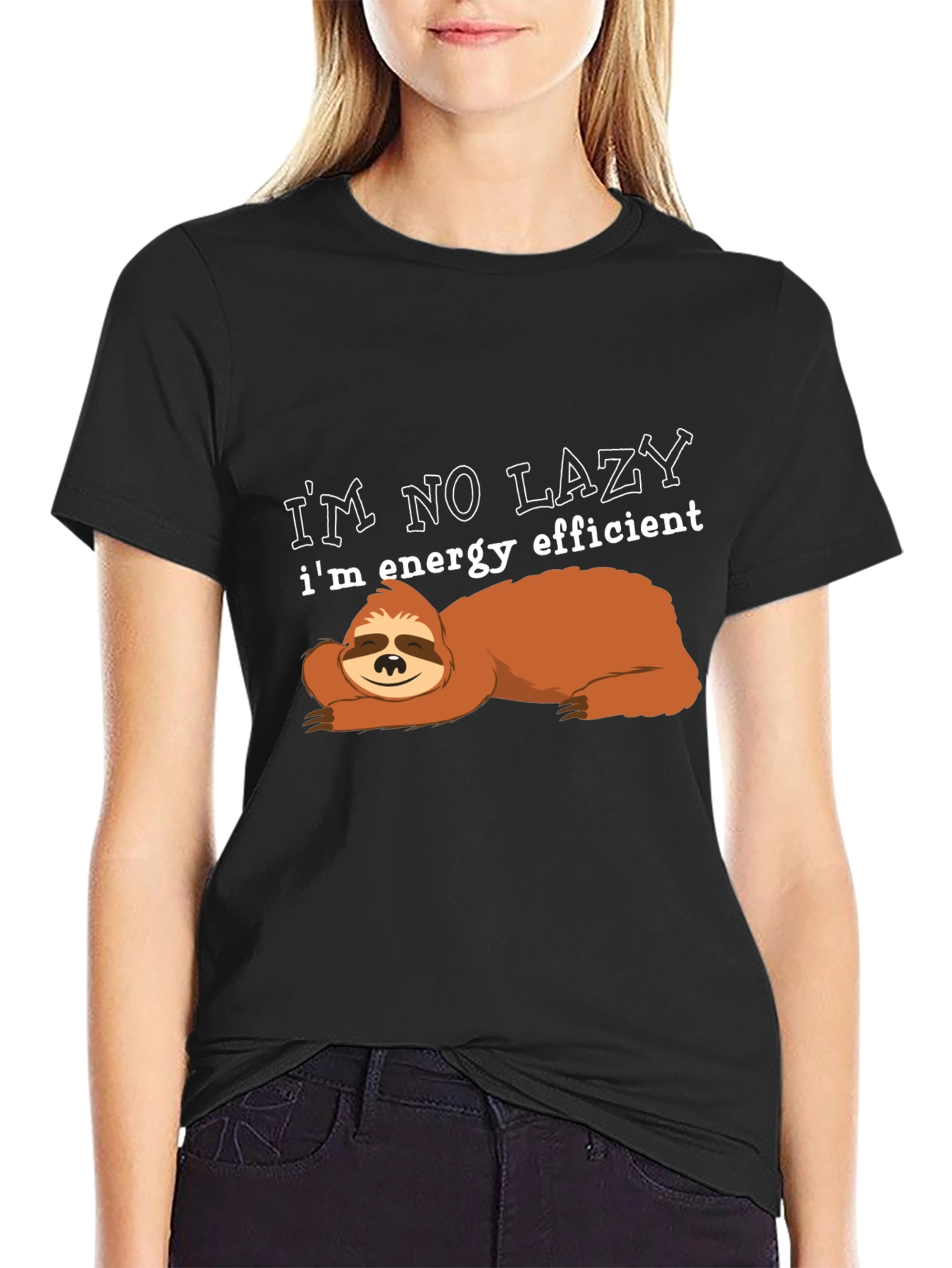 Energy Efficient Sloth Graphic T-Shirt
