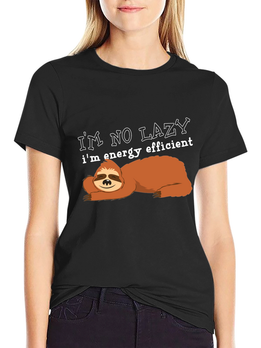 Energy Efficient Sloth Graphic T-Shirt