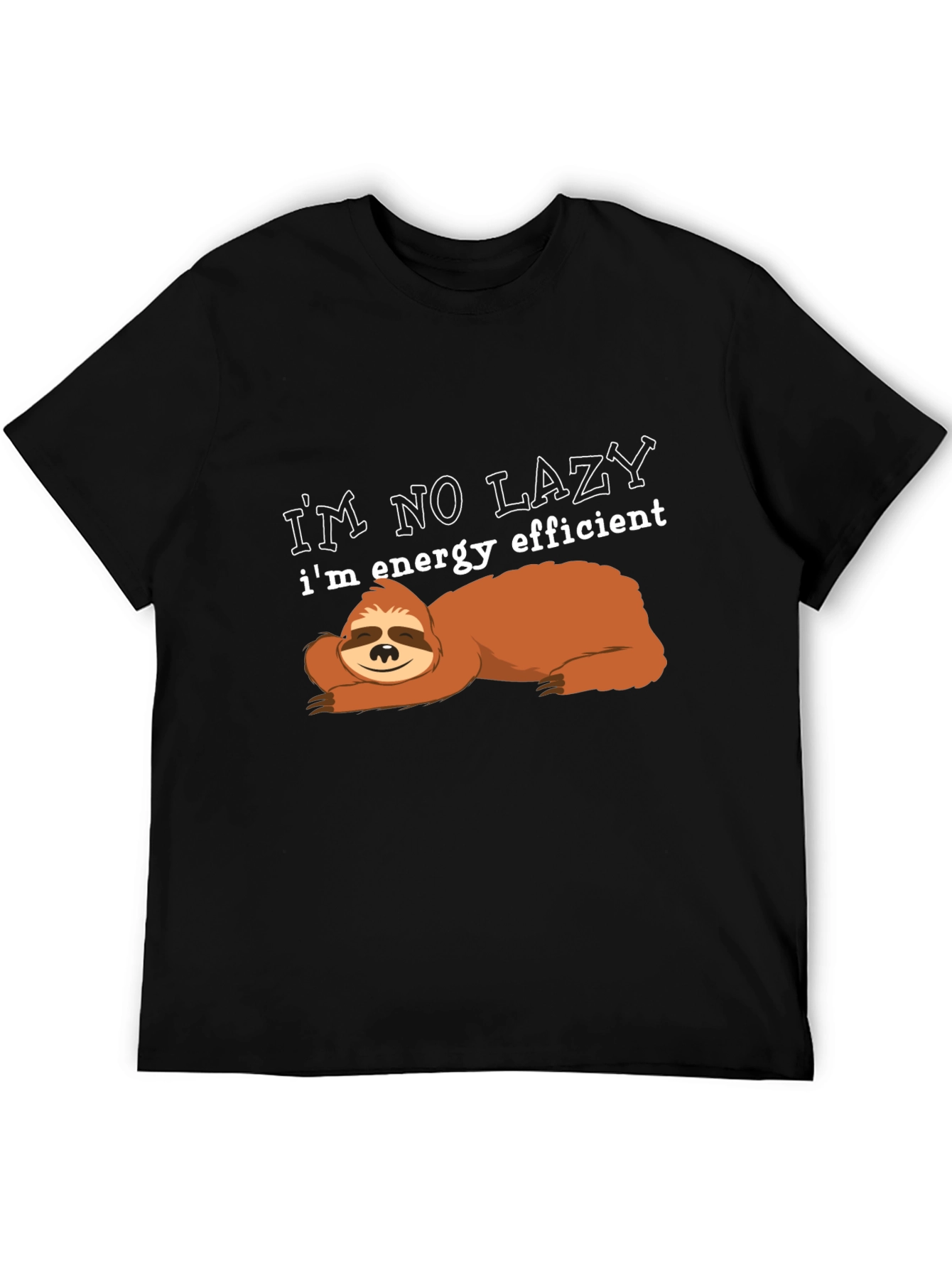 Energy Efficient Sloth Graphic T-Shirt