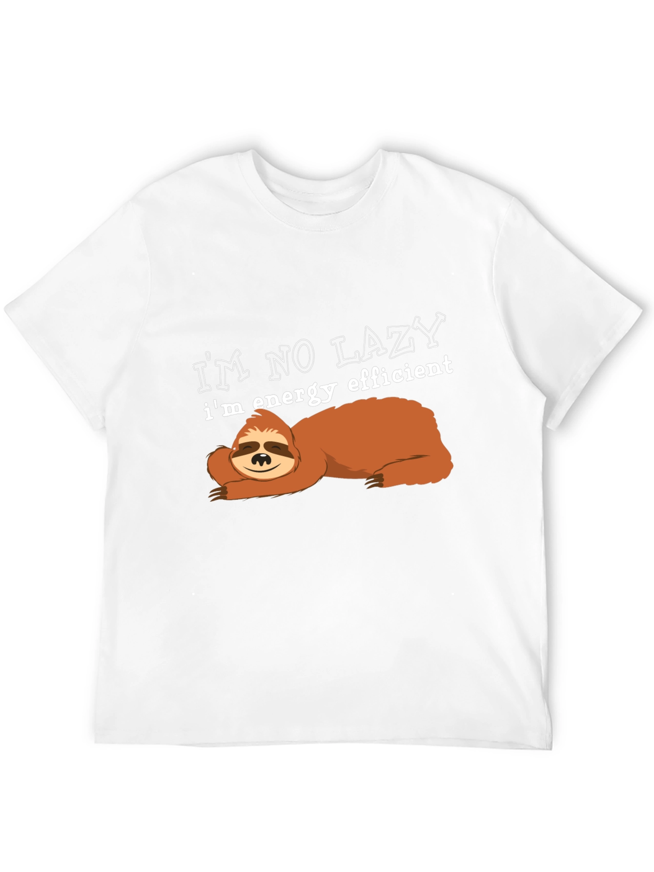 Energy Efficient Sloth Graphic T-Shirt
