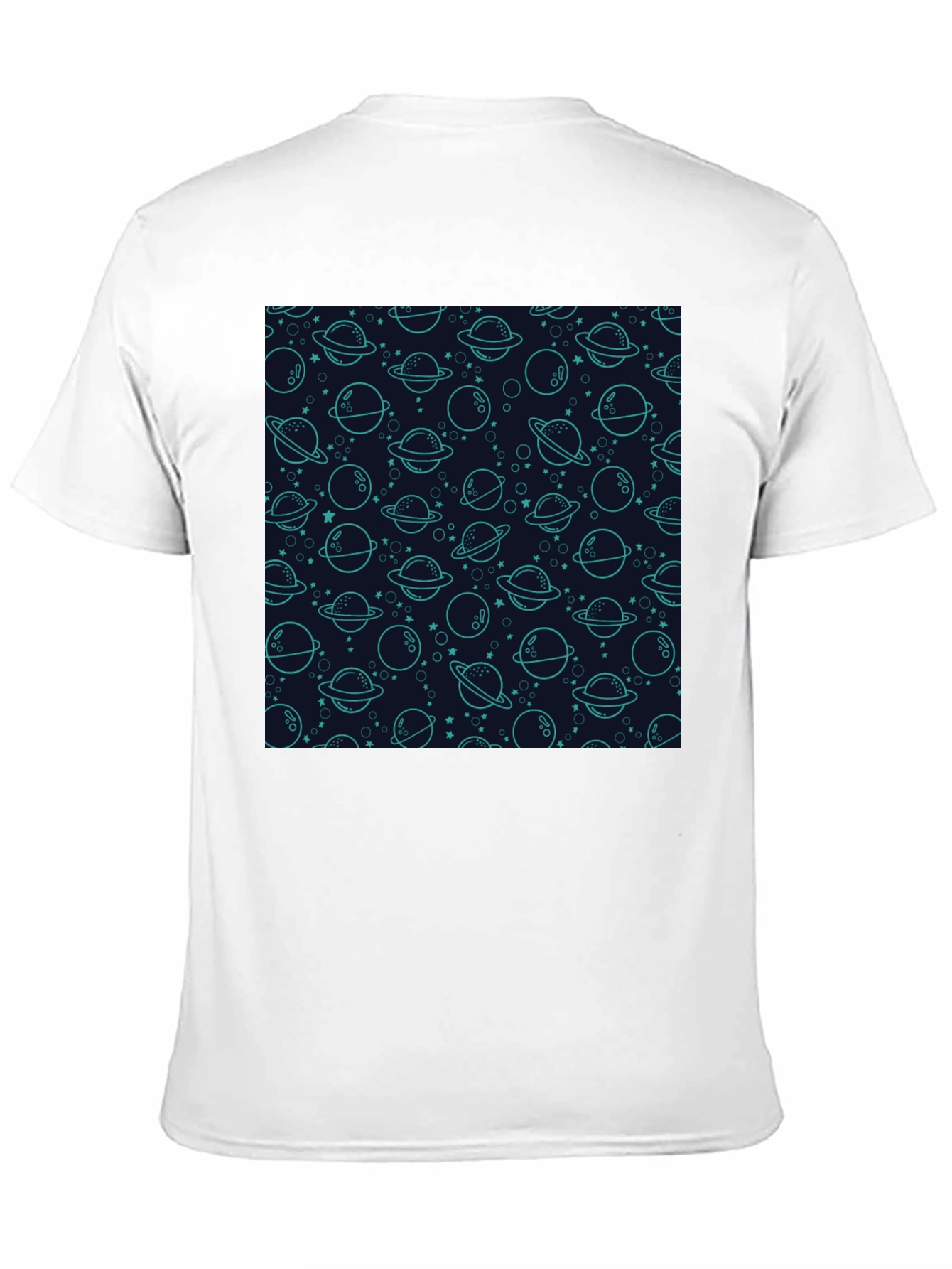 Cosmic Dream T-Shirt: Planets & Stars Pattern