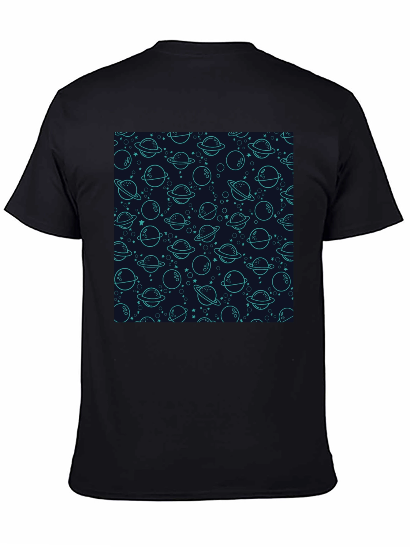 Cosmic Dream T-Shirt: Planets & Stars Pattern