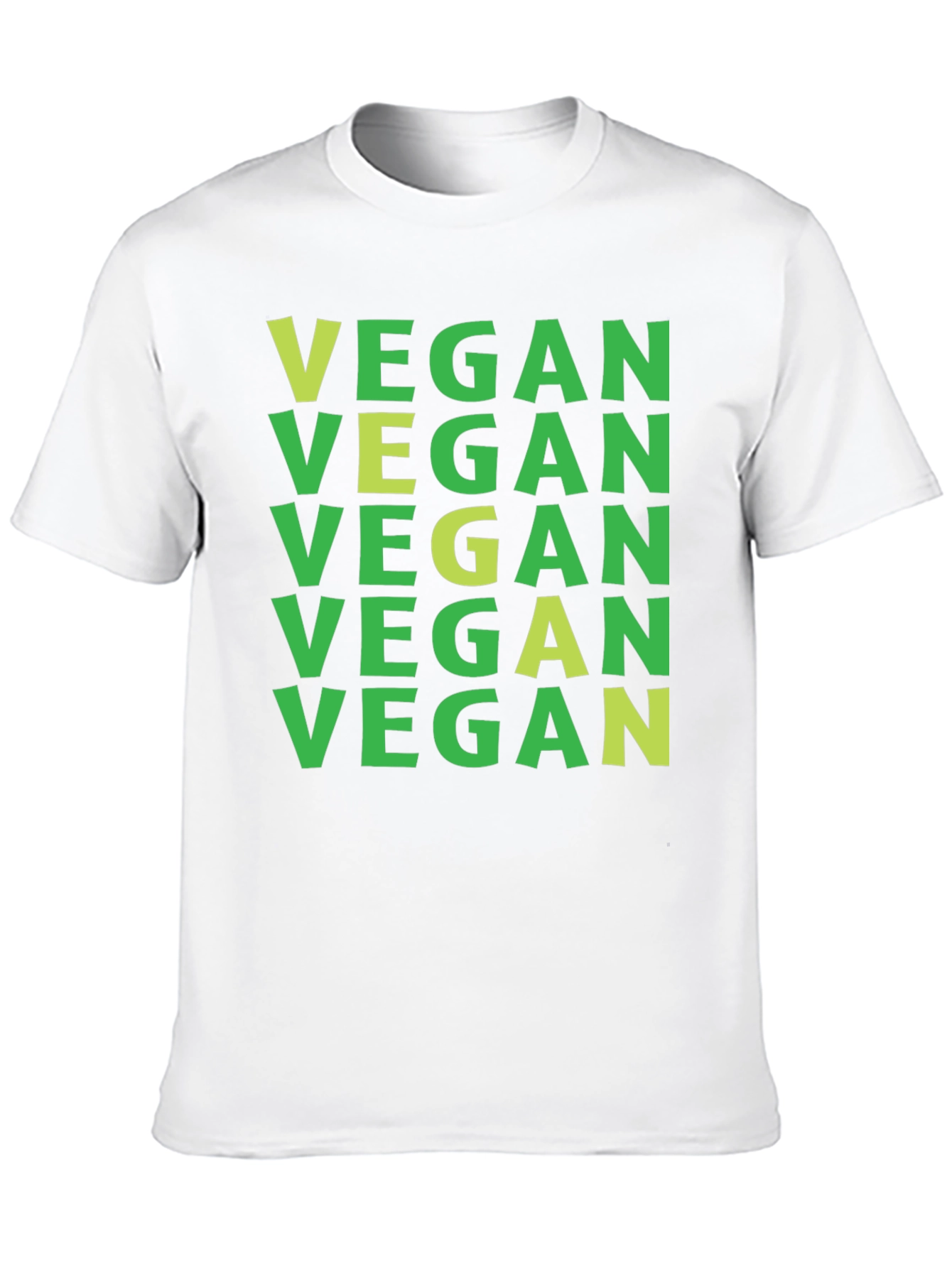 Vegan Statement T-Shirt Green Lettering