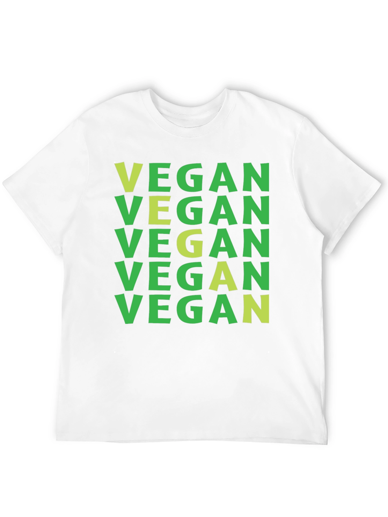 Vegan Statement T-Shirt Green Lettering