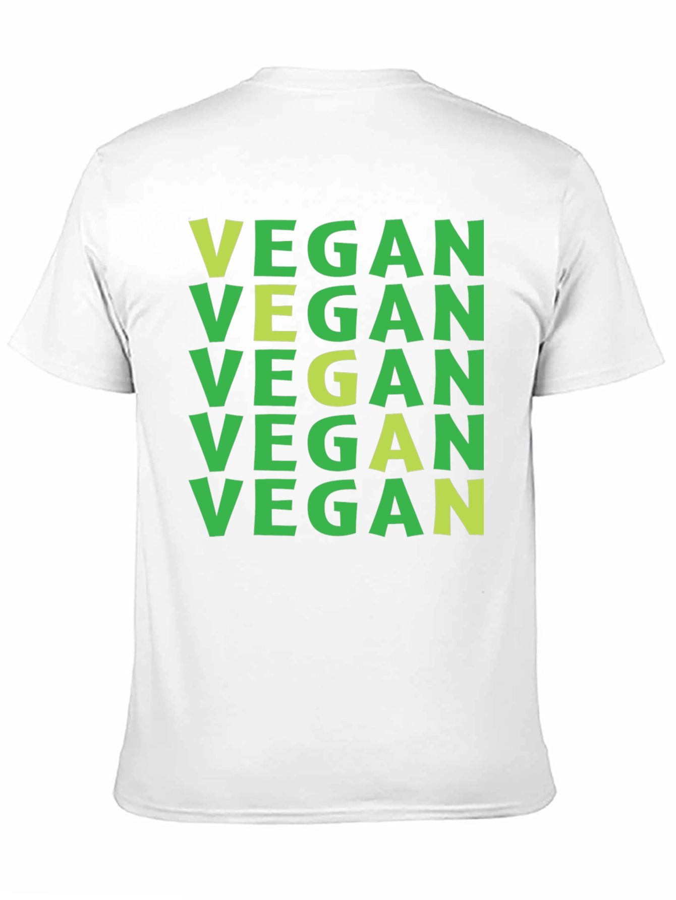 Vegan Statement T-Shirt Green Lettering