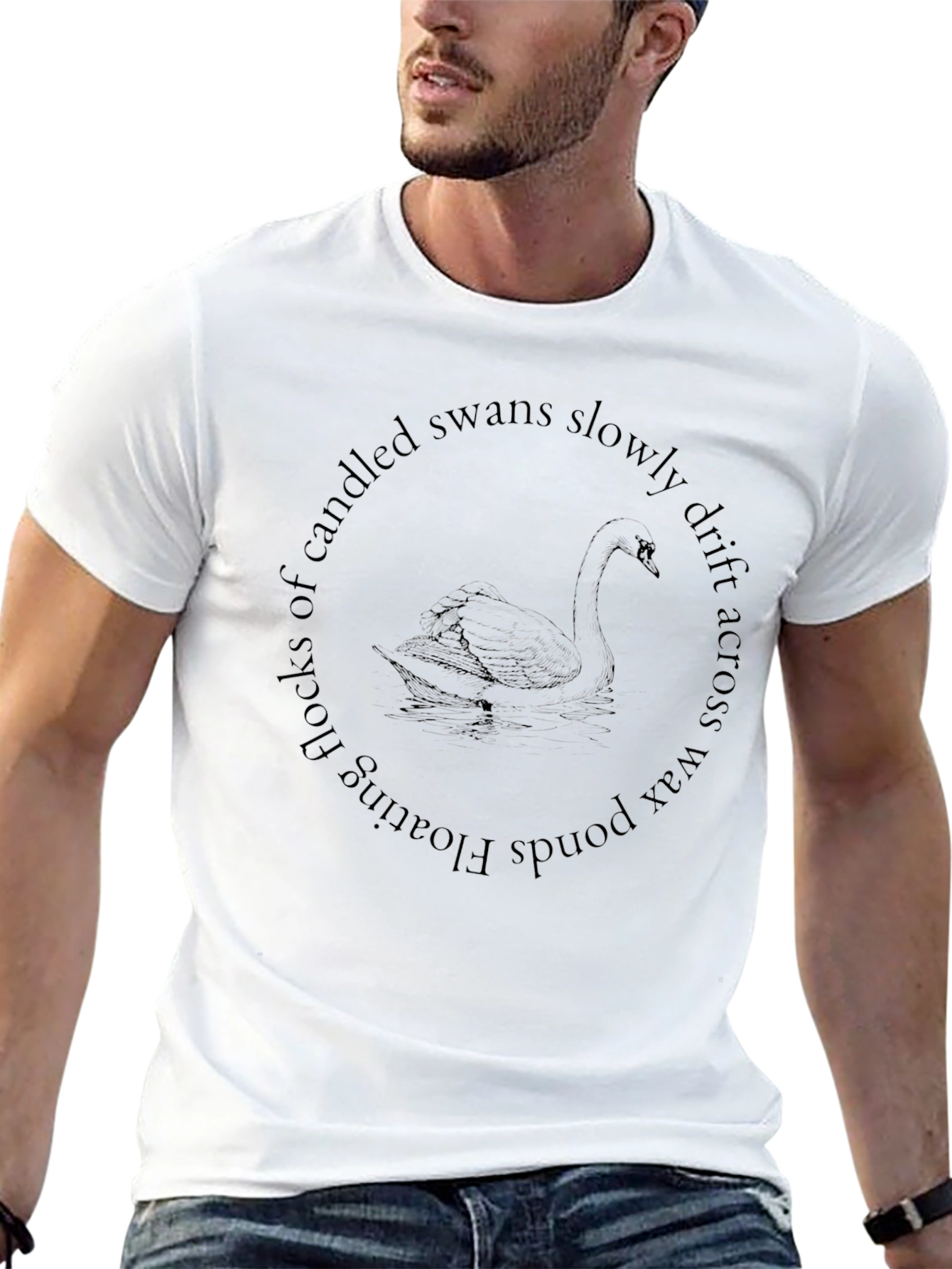 Swan Pond Tee - Poetic Graphic T-Shirt