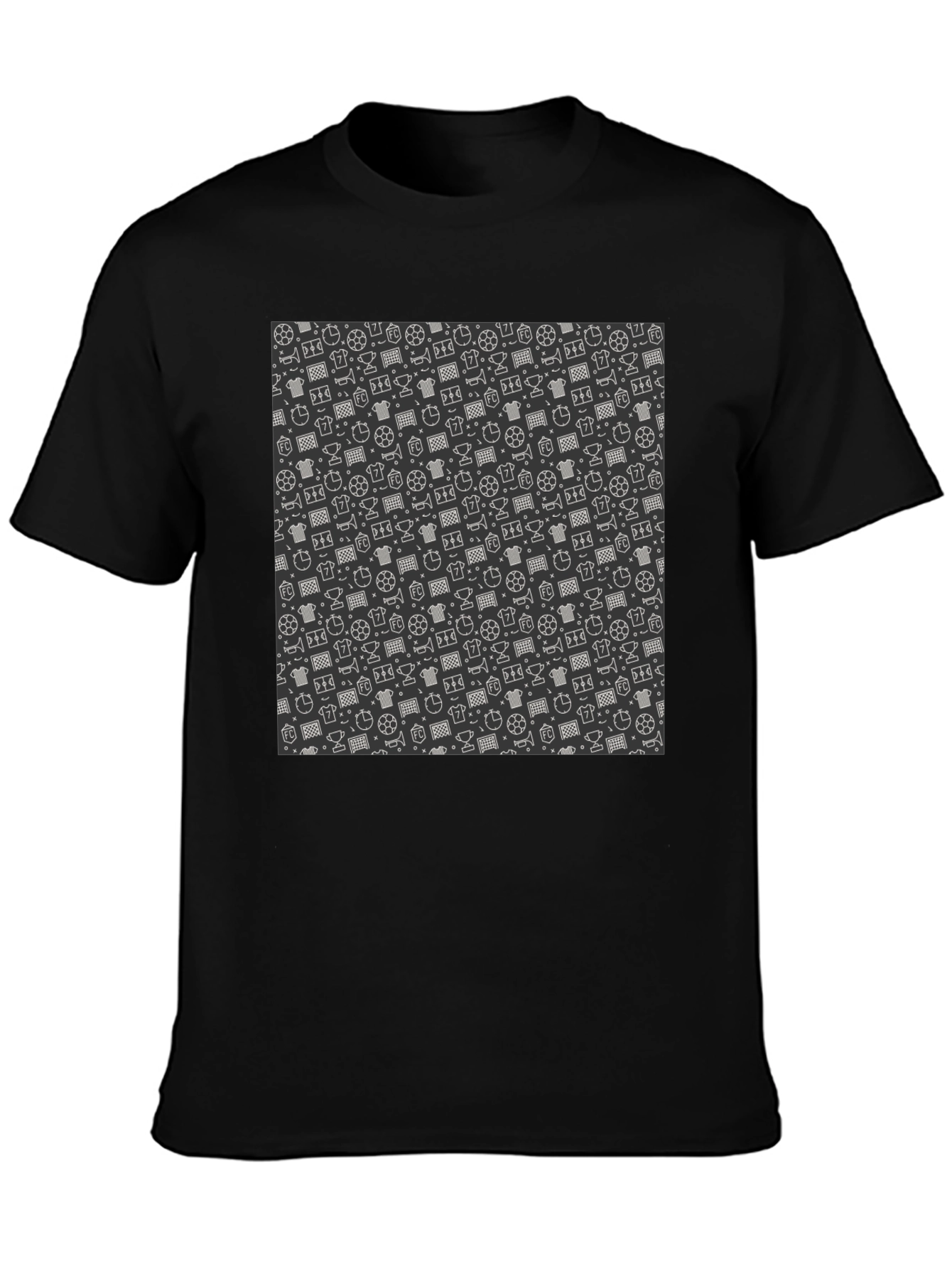 Patterned Soccer T-Shirt - Casual Style