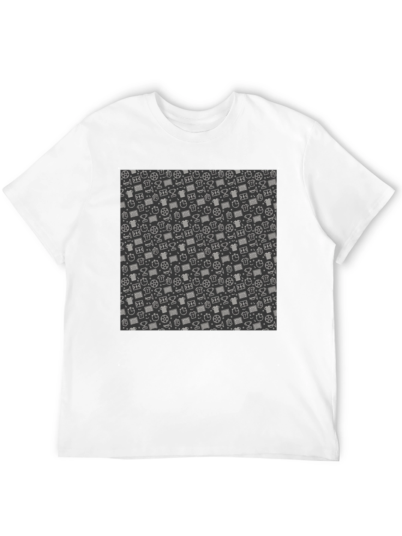 Patterned Soccer T-Shirt - Casual Style