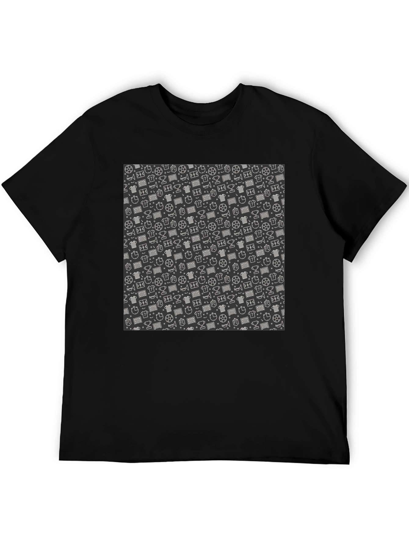 Patterned Soccer T-Shirt - Casual Style