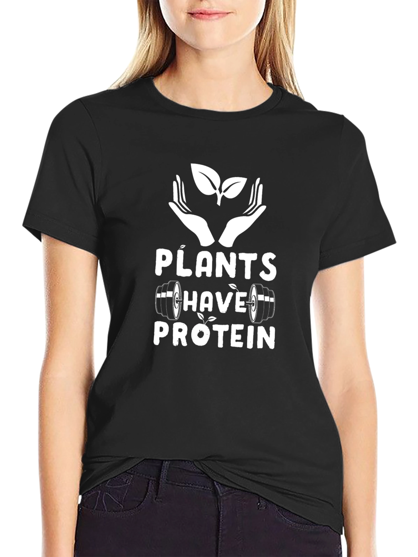 Plants Have Protein T-Shirt - Vegan Fitness Tee