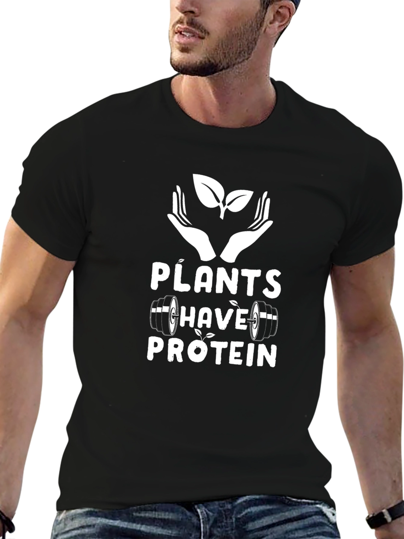 Plants Have Protein T-Shirt - Vegan Fitness Tee
