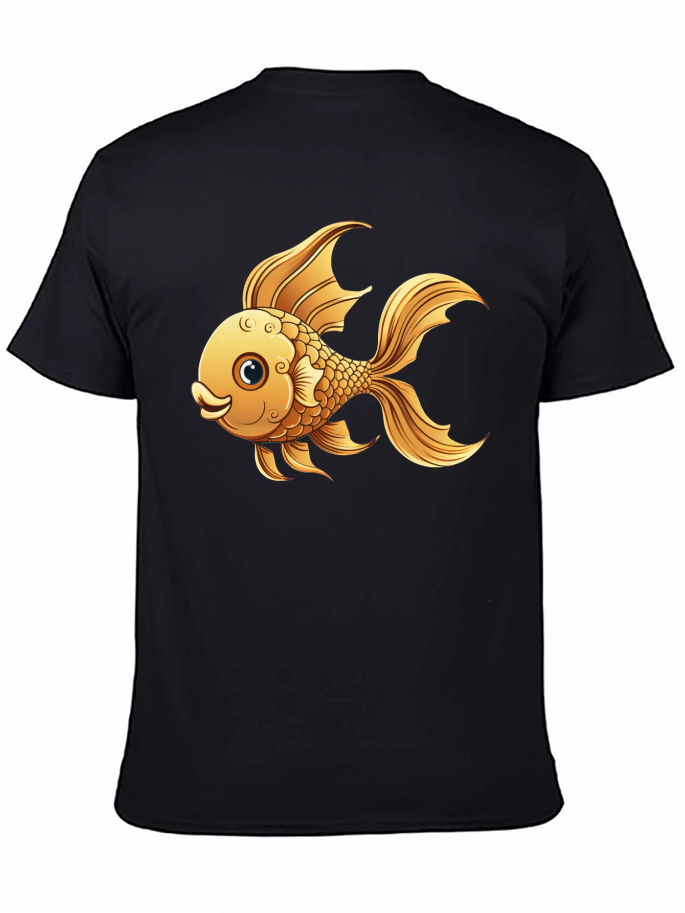 Goldfish Graphic T-Shirt - Black Cotton Tee