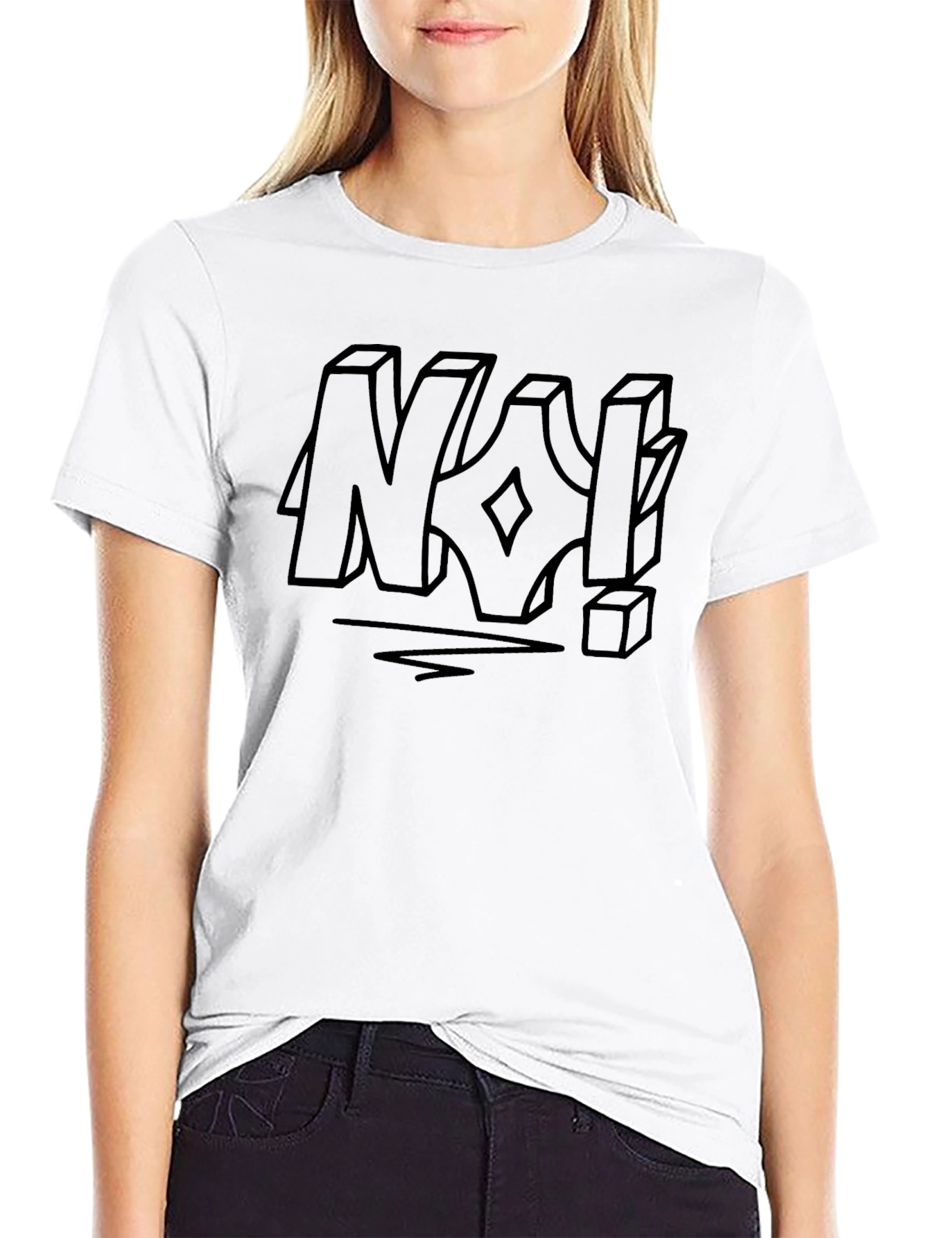Edgy Graphic Tee: NO! Statement Shirt