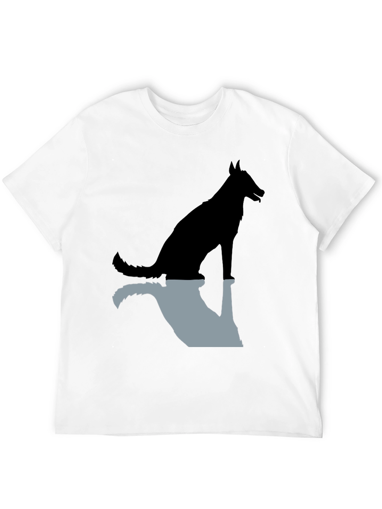Dog Silhouette Graphic Tee - Stylish Black Shirt