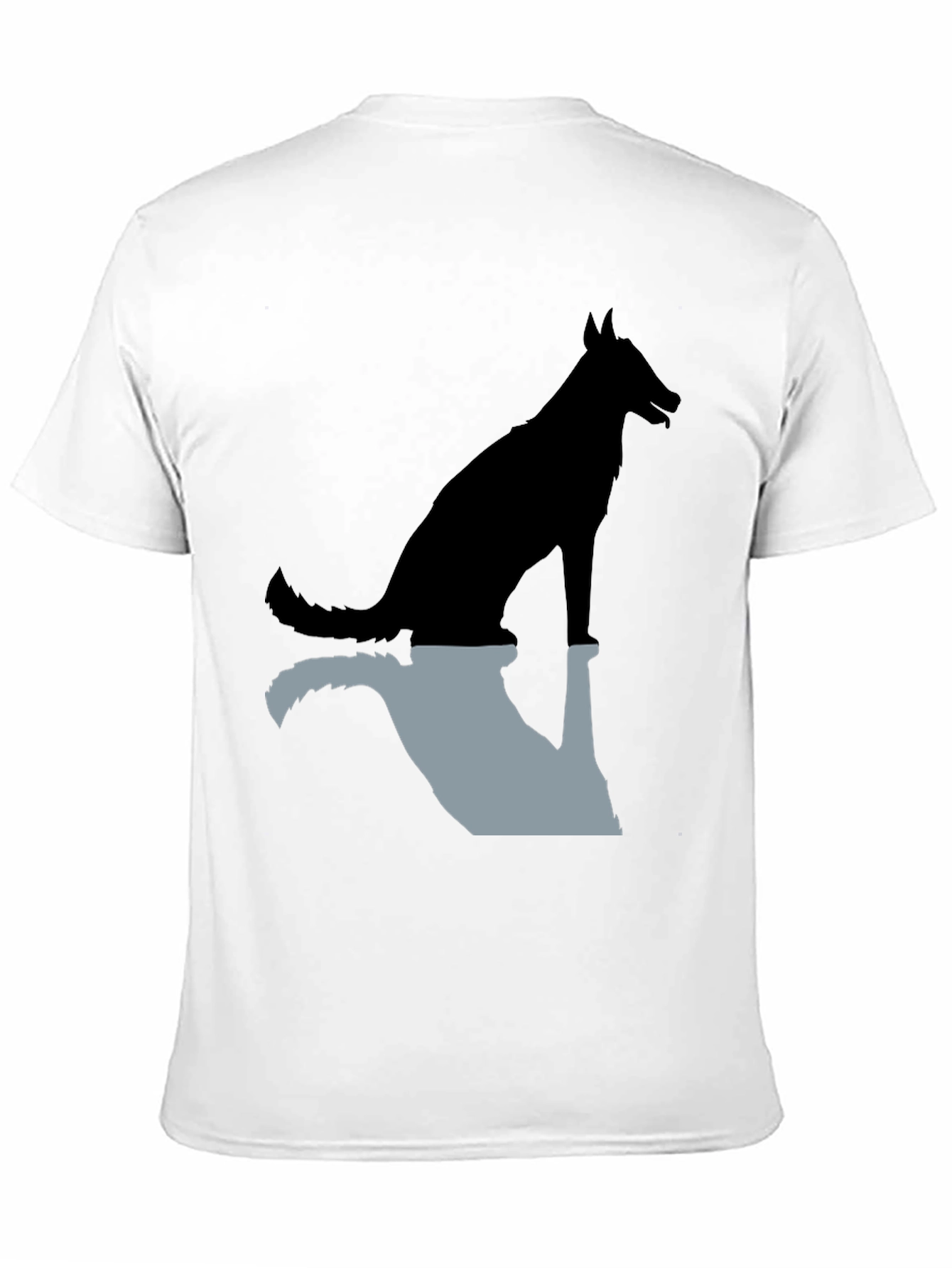 Dog Silhouette Graphic Tee - Stylish Black Shirt