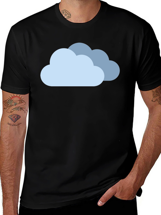 Cloud Graphic Black T-Shirt - Weather Theme Tee