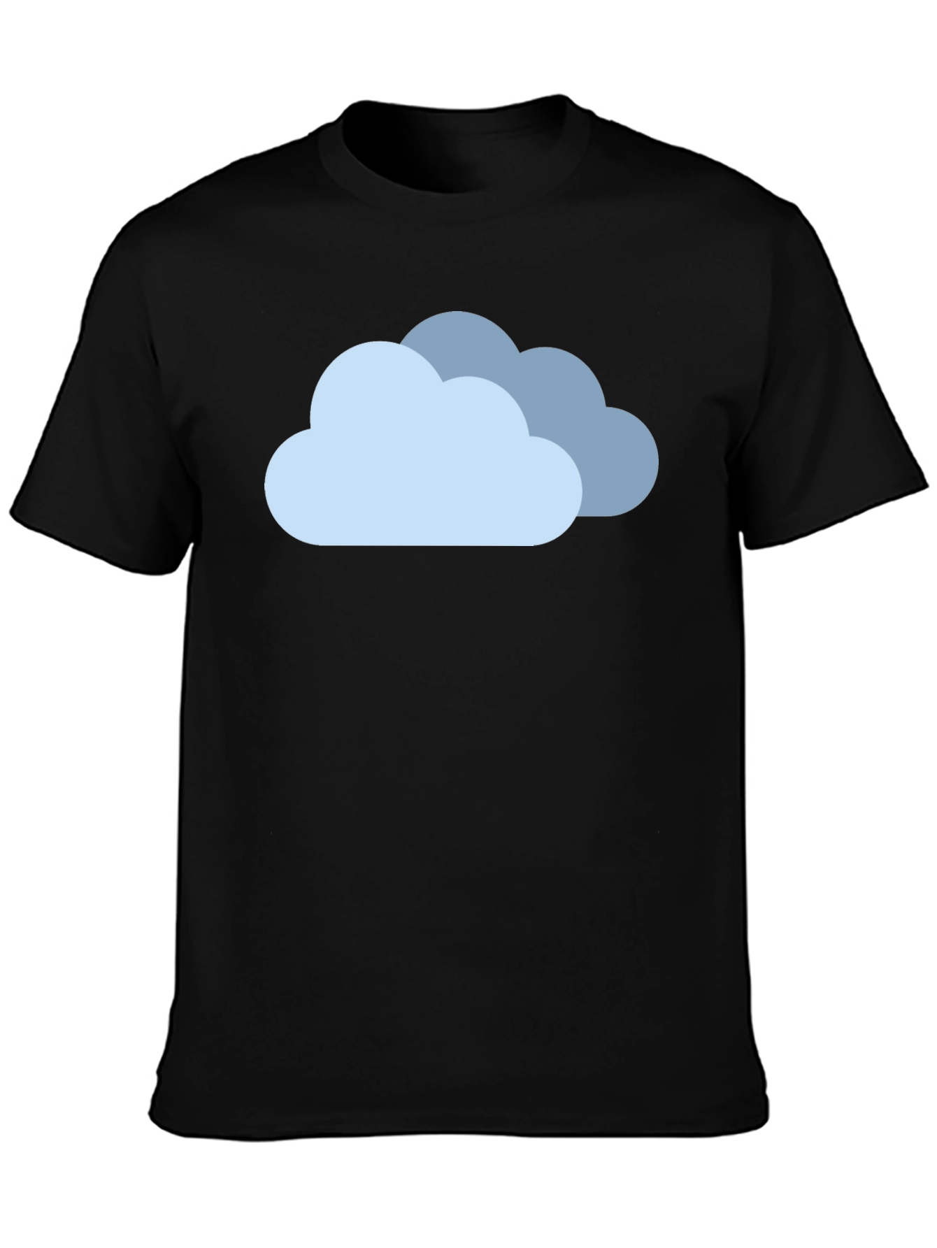 Cloud Graphic Black T-Shirt - Weather Theme Tee