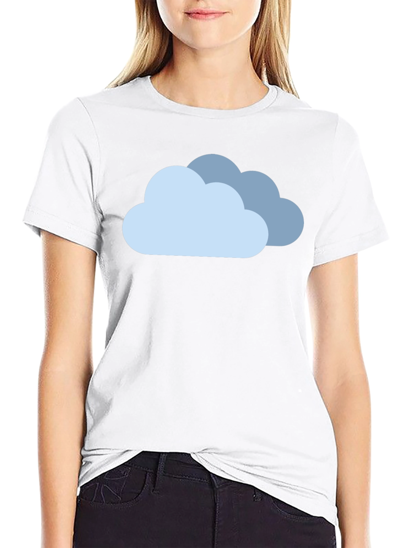 Cloud Graphic Black T-Shirt - Weather Theme Tee