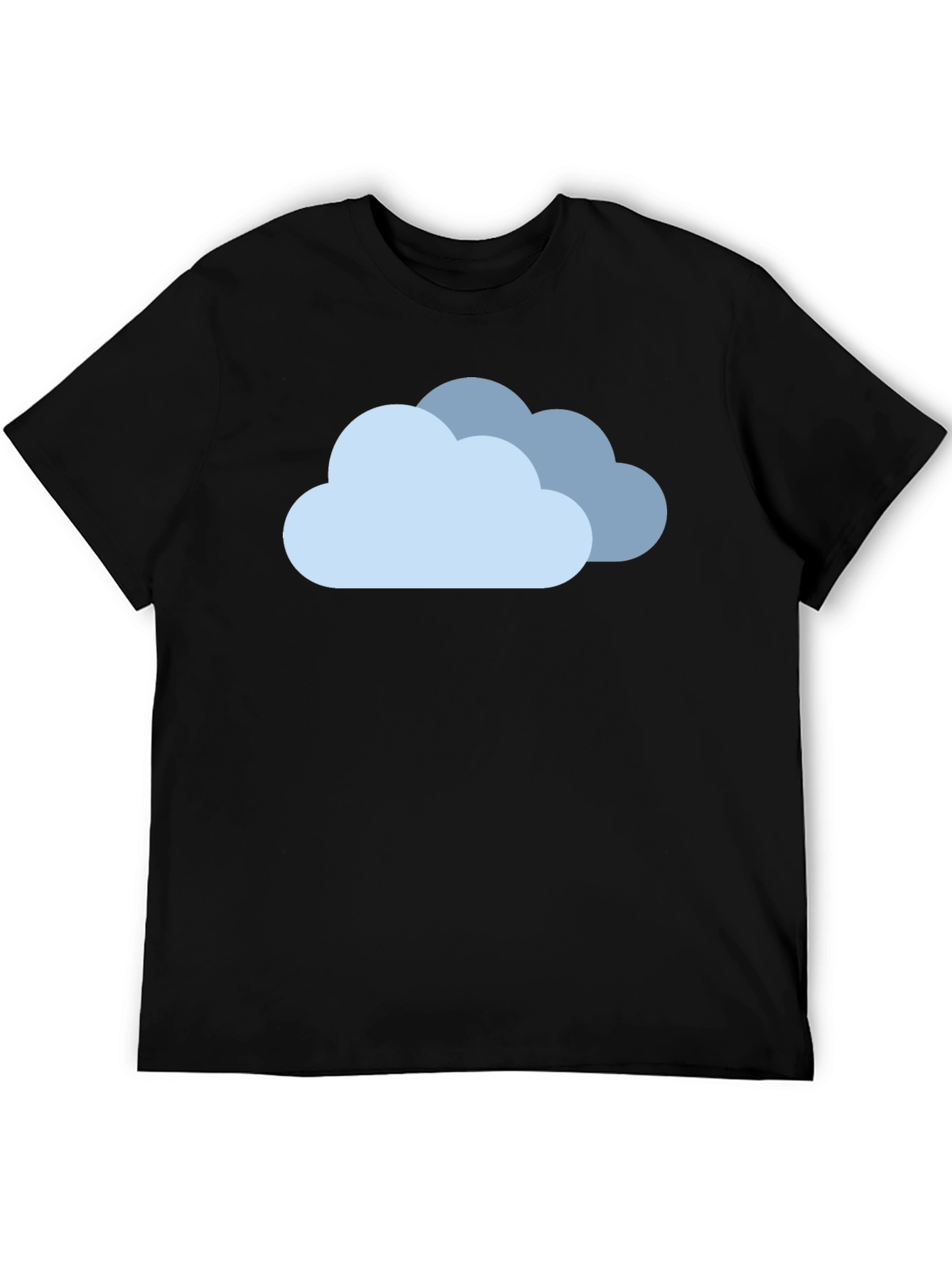Cloud Graphic Black T-Shirt - Weather Theme Tee