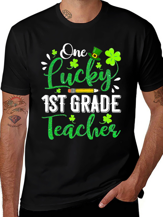 Lucky 1st Grade Teacher St. Patricks Day T-Shirt