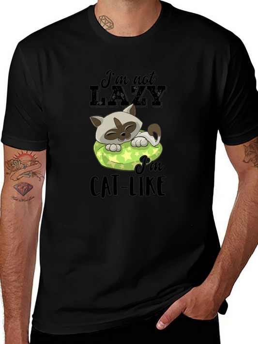 Lazy Cat T-Shirt - Mens Graphic Tee