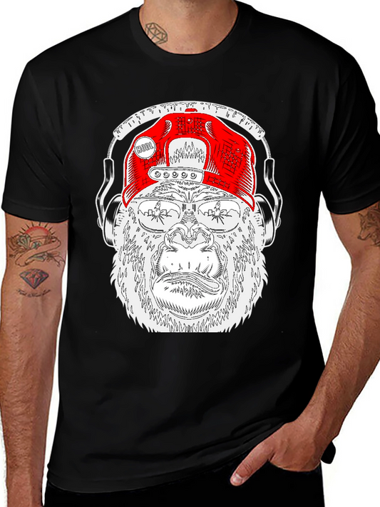 Cool Gorilla Tee with Headphones & Hat