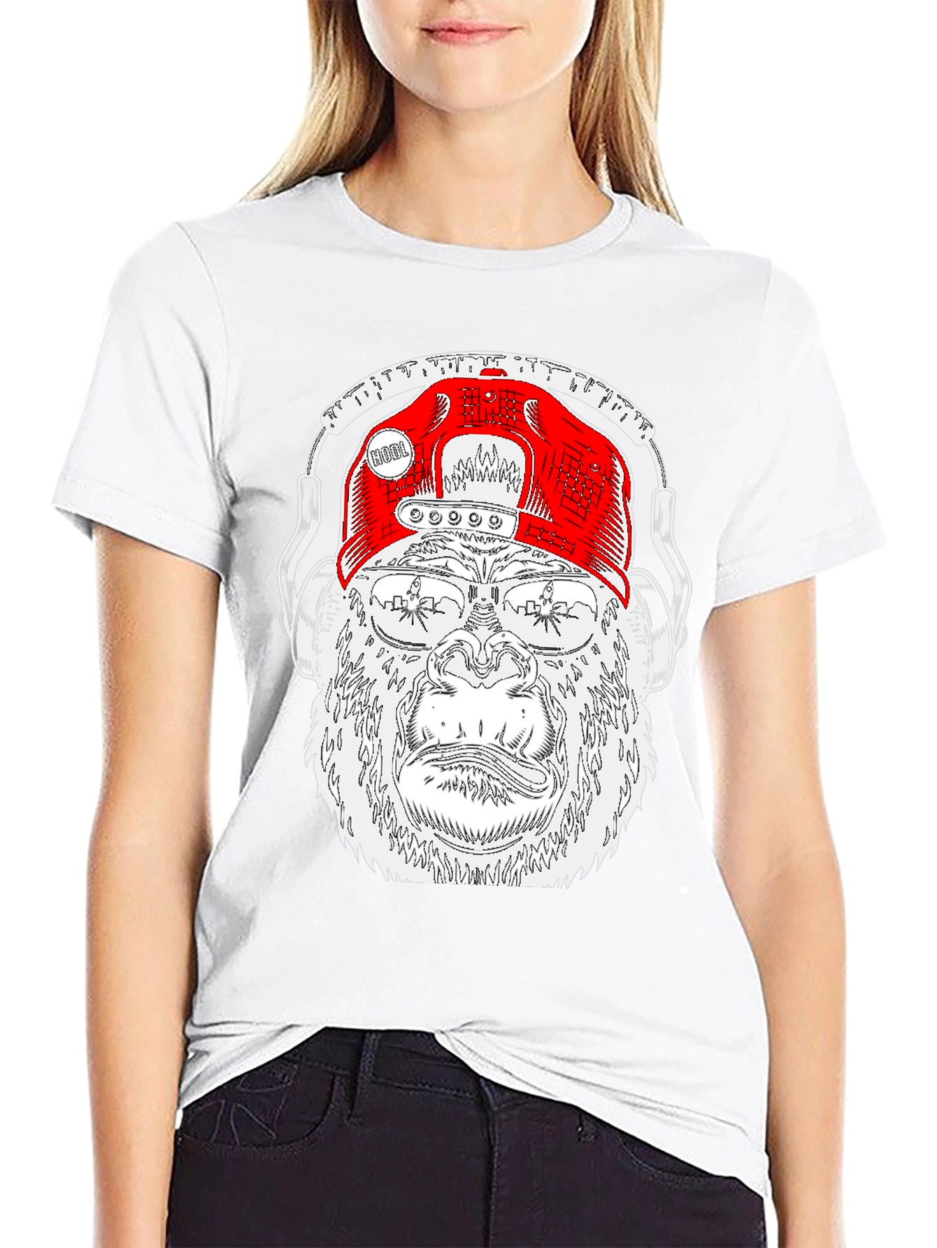 Cool Gorilla Tee with Headphones & Hat