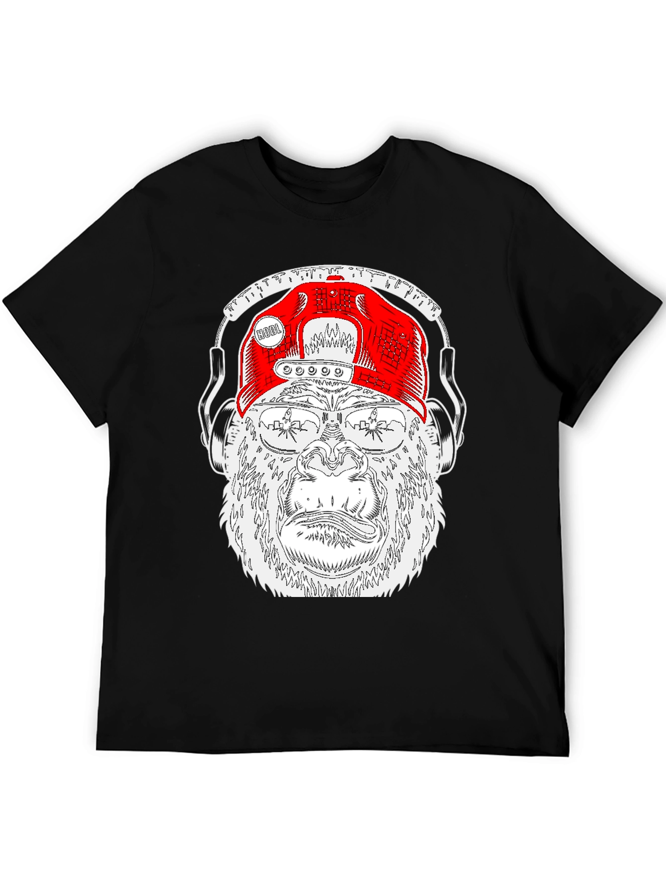 Cool Gorilla Tee with Headphones & Hat