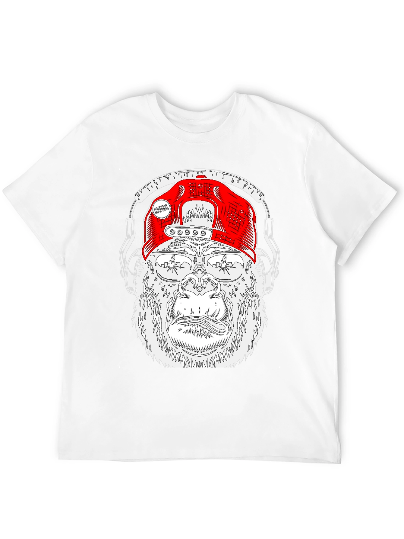 Cool Gorilla Tee with Headphones & Hat