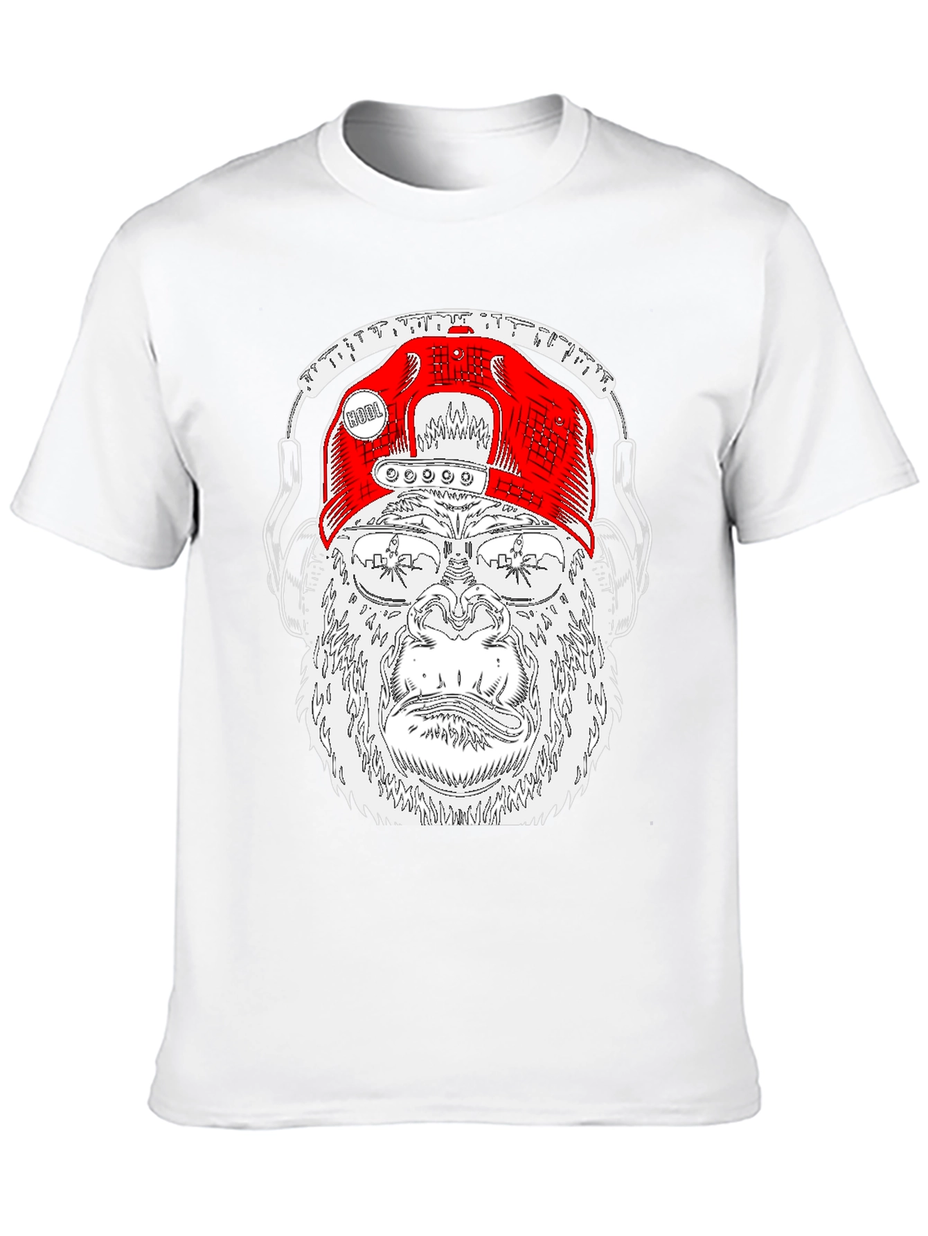 Cool Gorilla Tee with Headphones & Hat