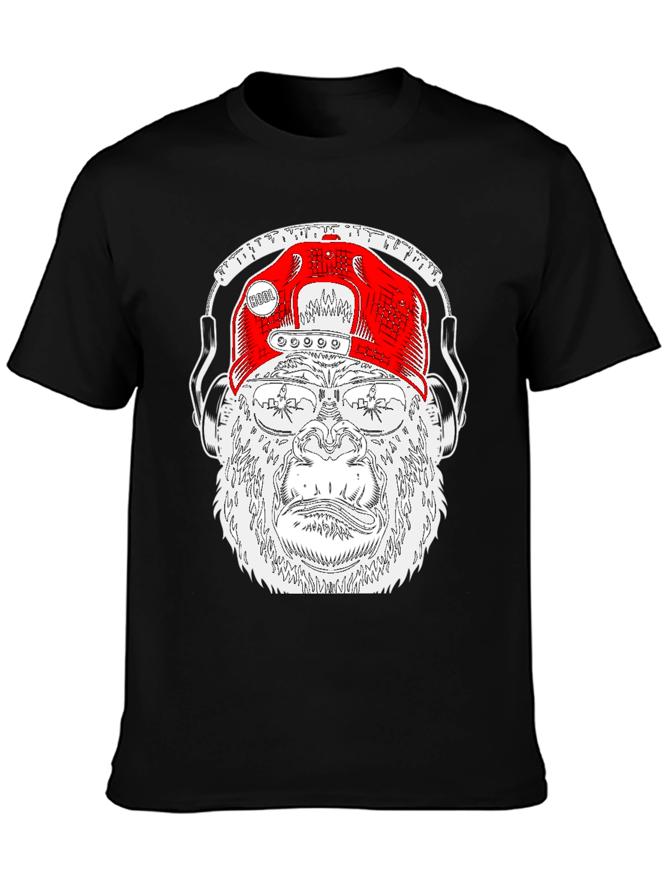 Cool Gorilla Tee with Headphones & Hat