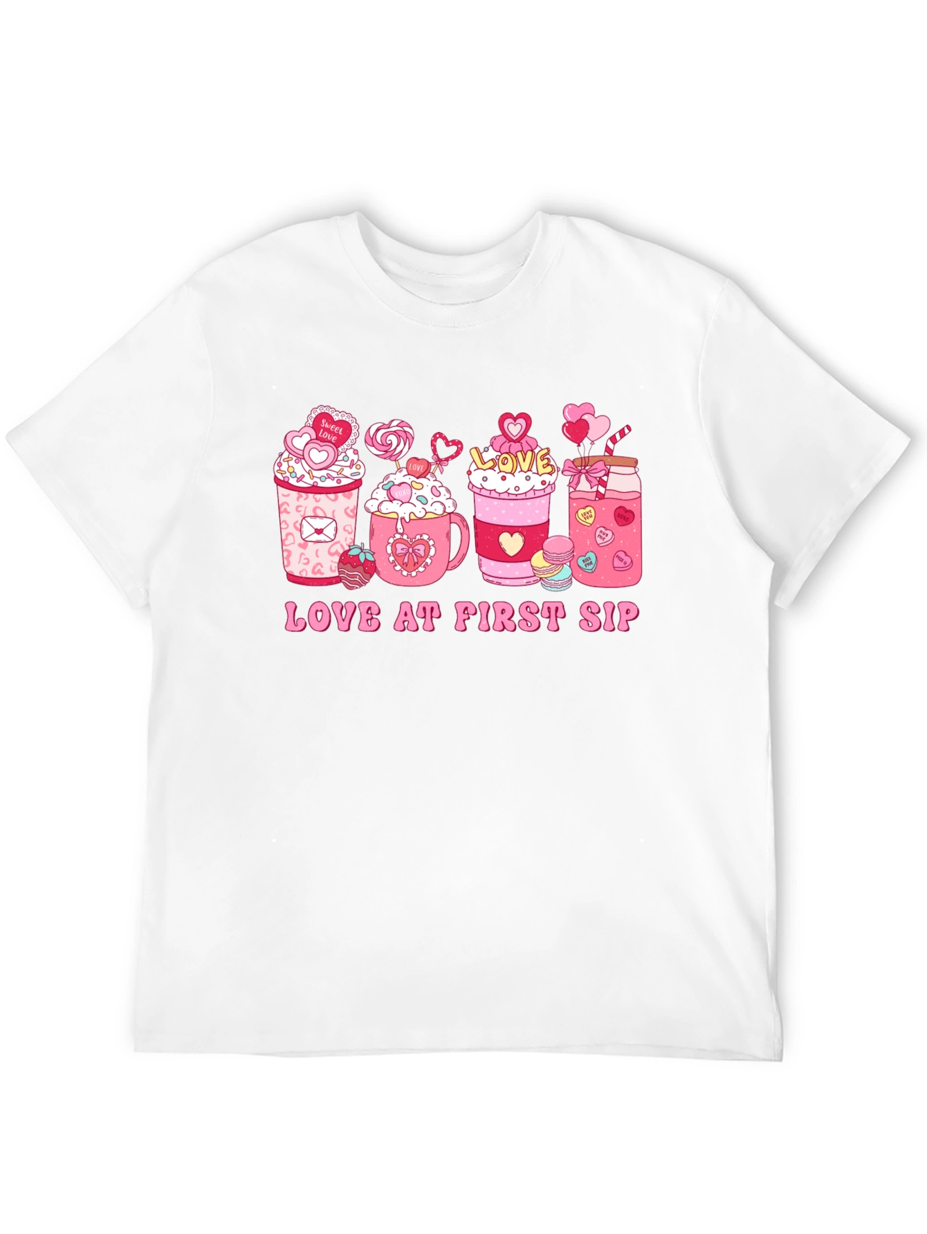 Love at First Sip Valentines Day T-shirt