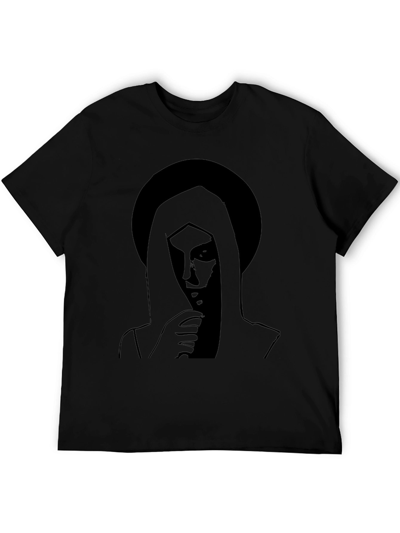 Mystic Silhouette Graphic Tee - Black Cotton Blend