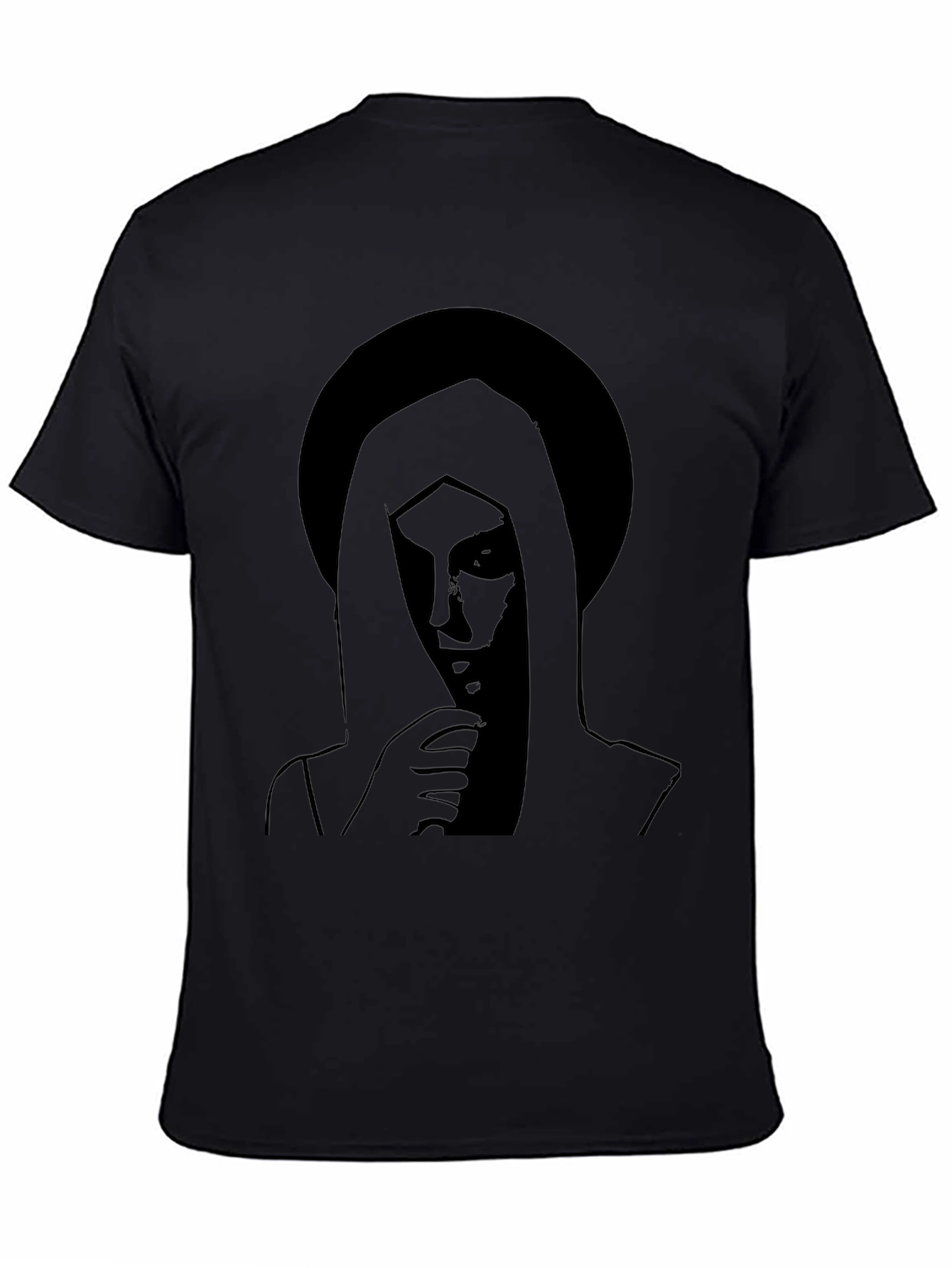 Mystic Silhouette Graphic Tee - Black Cotton Blend