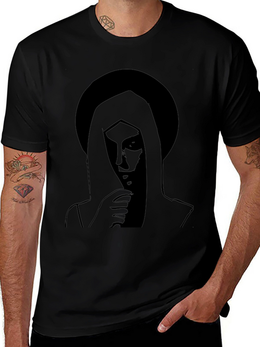 Mystic Silhouette Graphic Tee - Black Cotton Blend