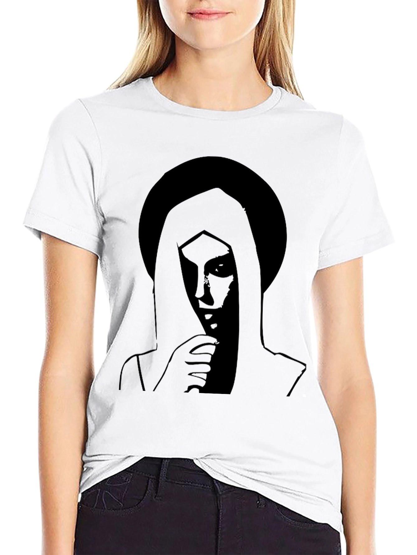 Mystic Silhouette Graphic Tee - Black Cotton Blend
