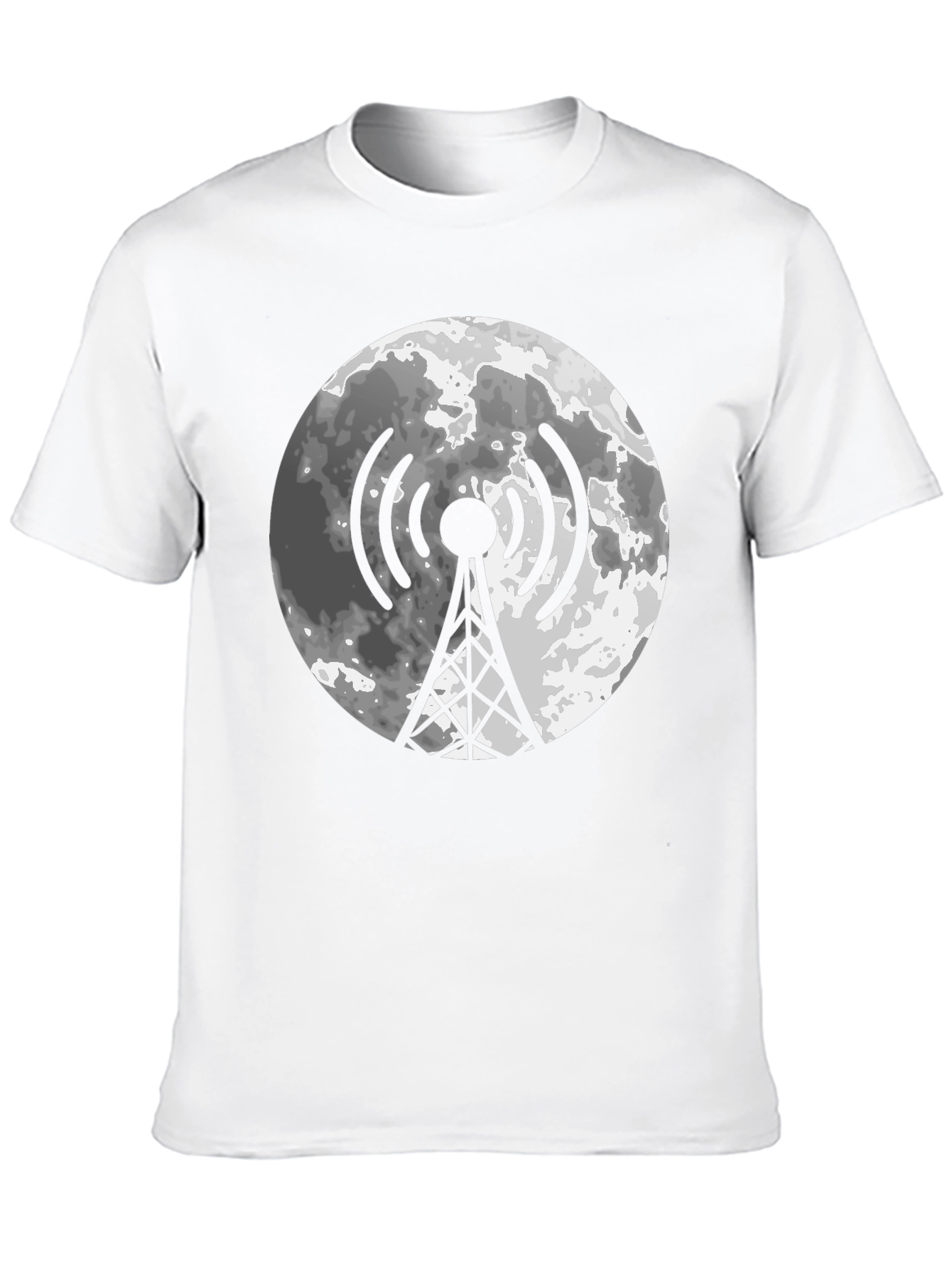 Lunar Tower Graphic Tee - Black Cotton Blend