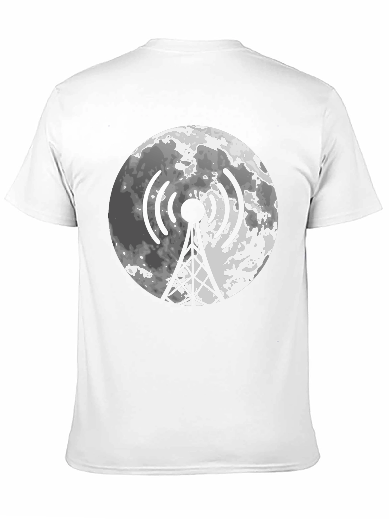 Lunar Tower Graphic Tee - Black Cotton Blend