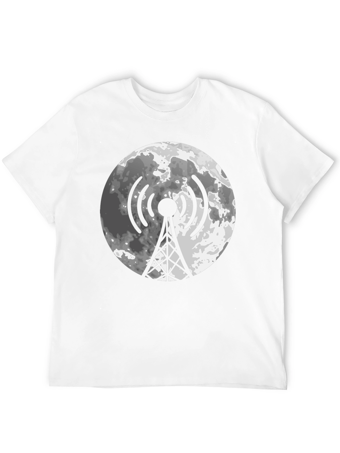 Lunar Tower Graphic Tee - Black Cotton Blend