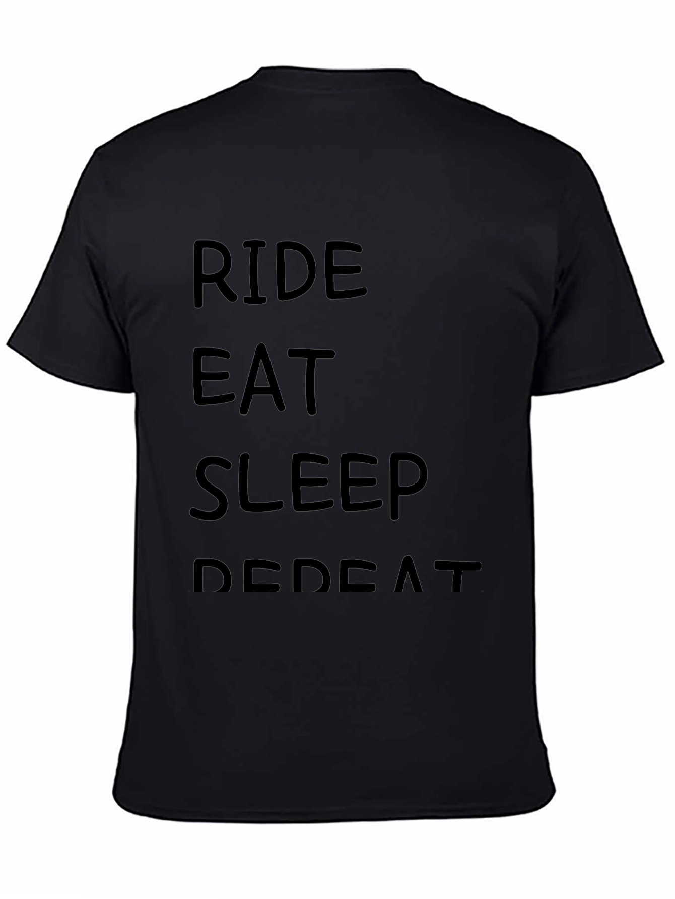 Ride Eat Sleep Repeat Black T-Shirt