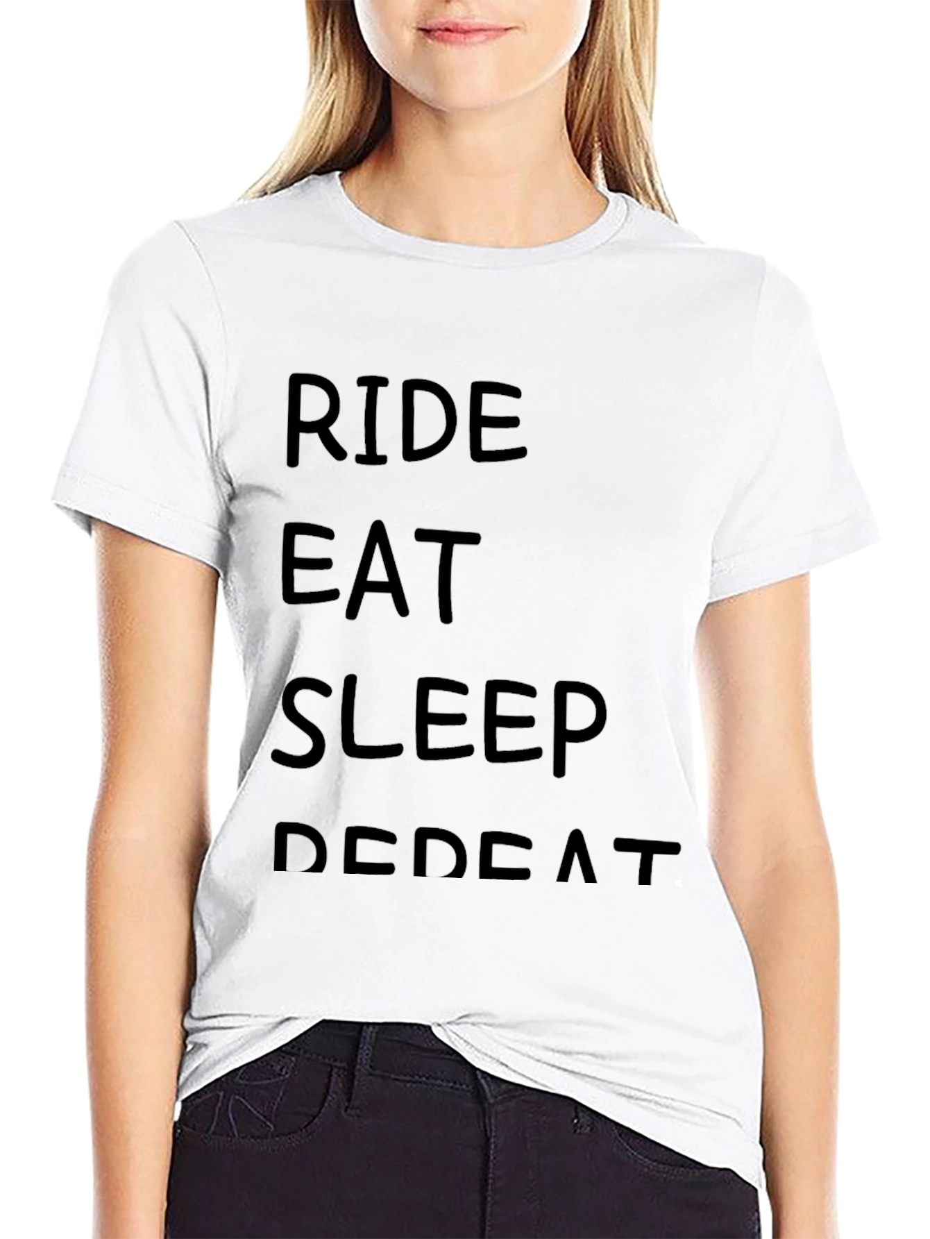 Ride Eat Sleep Repeat Black T-Shirt
