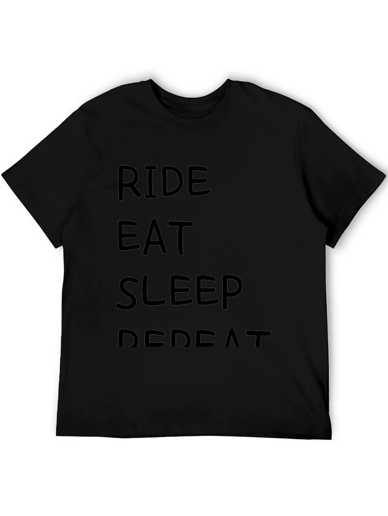 Ride Eat Sleep Repeat Black T-Shirt