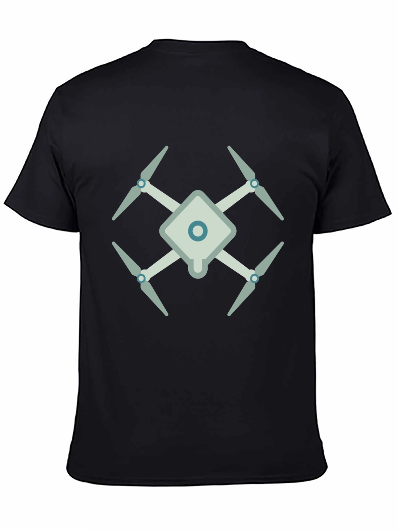 Drone Graphic Tee - Modern Black T-Shirt