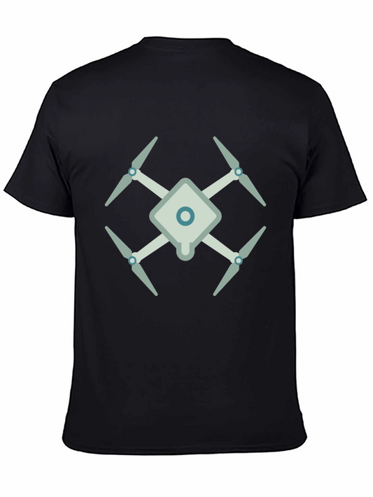 Drone Graphic Tee - Modern Black T-Shirt