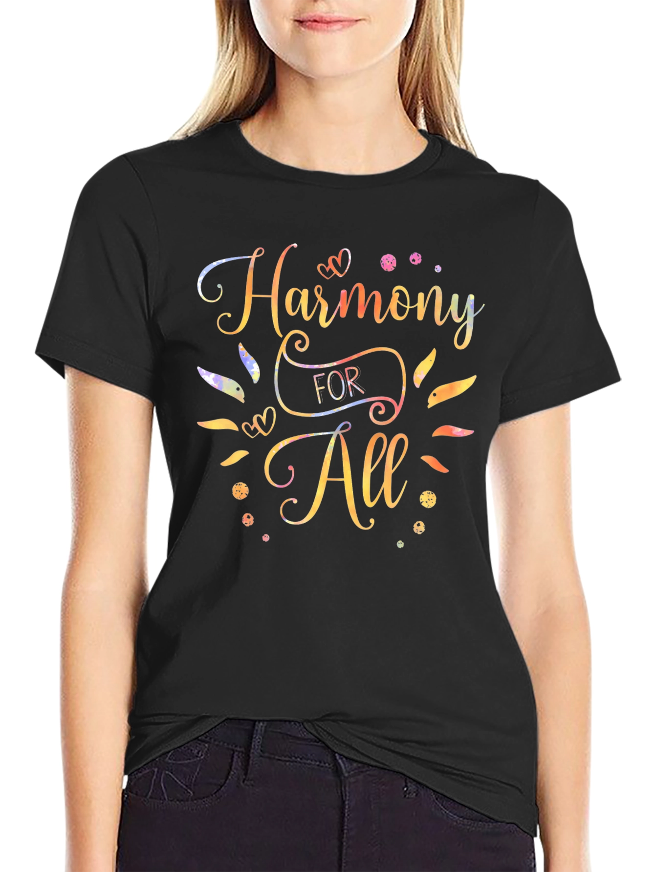 Harmony For All Black T-Shirt