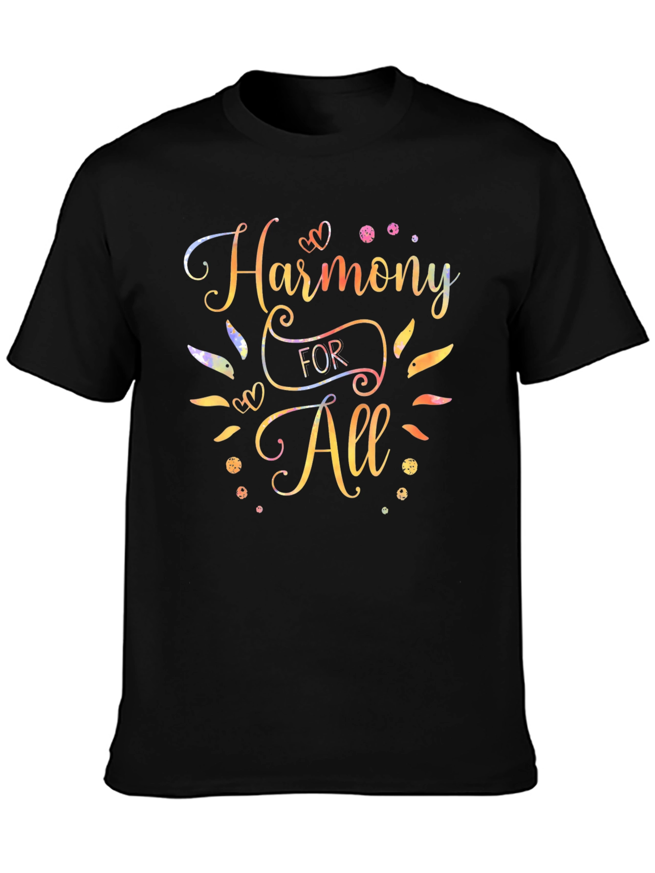 Harmony For All Black T-Shirt