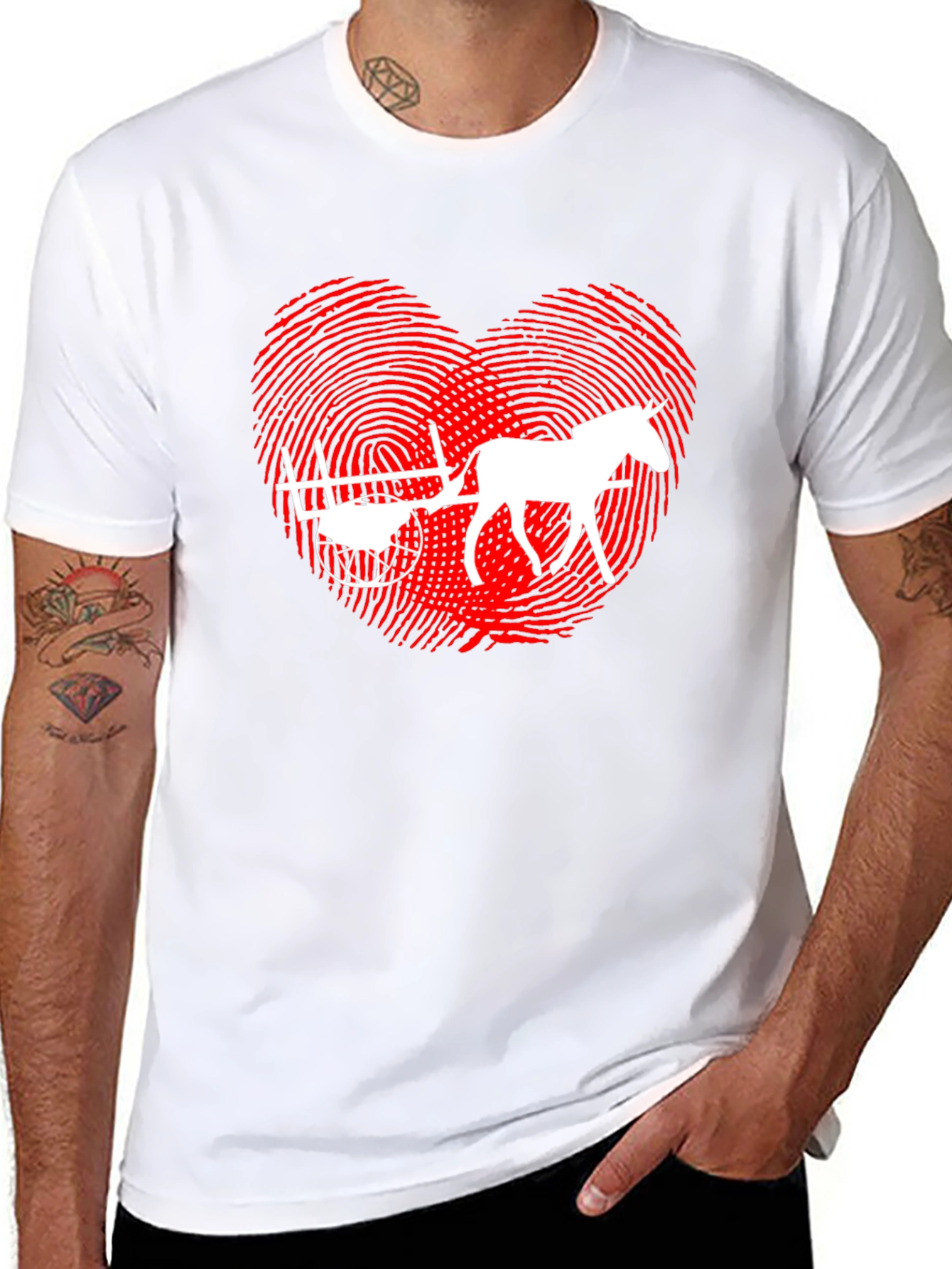 Horse Cart Love Heart T-Shirt