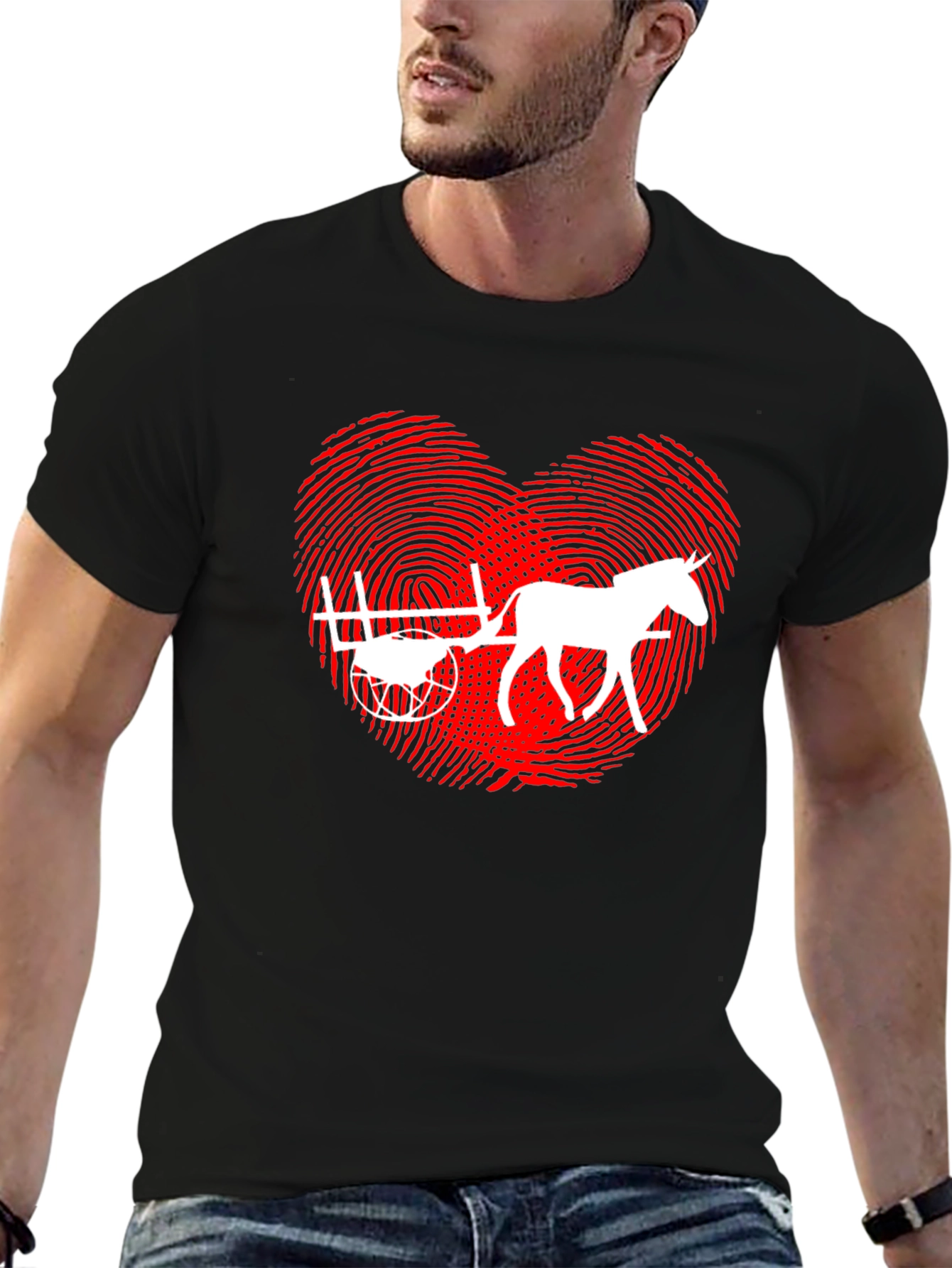 Horse Cart Love Heart T-Shirt